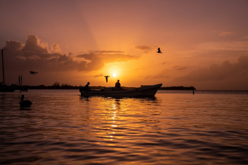 Belize zonsondergang